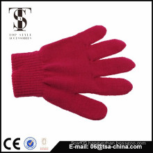 women and grils stripe five finger knitting gloves